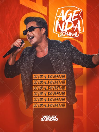 Agenda wesley safadao flyer