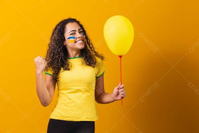 Mulher Torcedora Brasil Copa Do Mundo Balão 5
