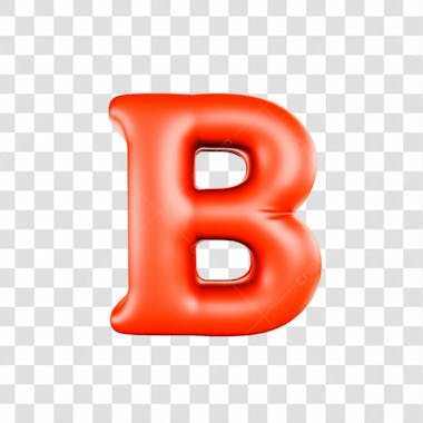 B letra do alfabeto bóia 3d