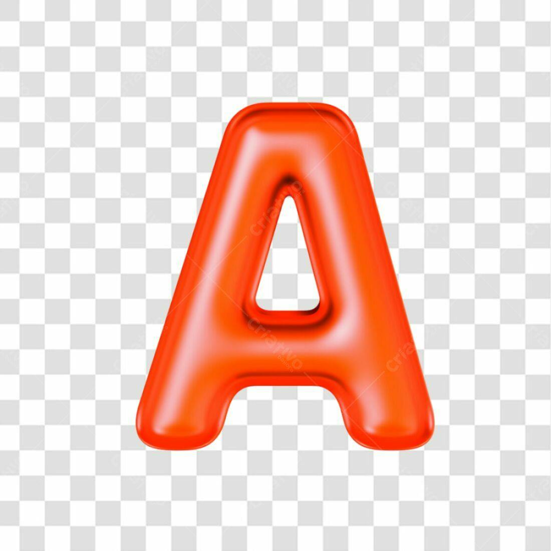 Icone Letra A Vermelha PNG com fundo transparente
