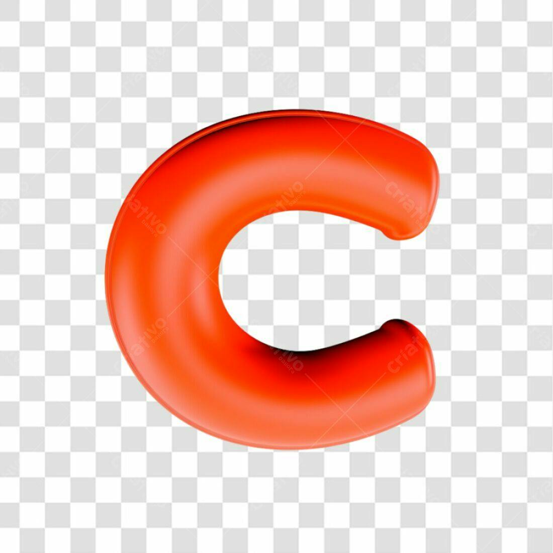 Icone Letra C Vermelha PNG com fundo transparente