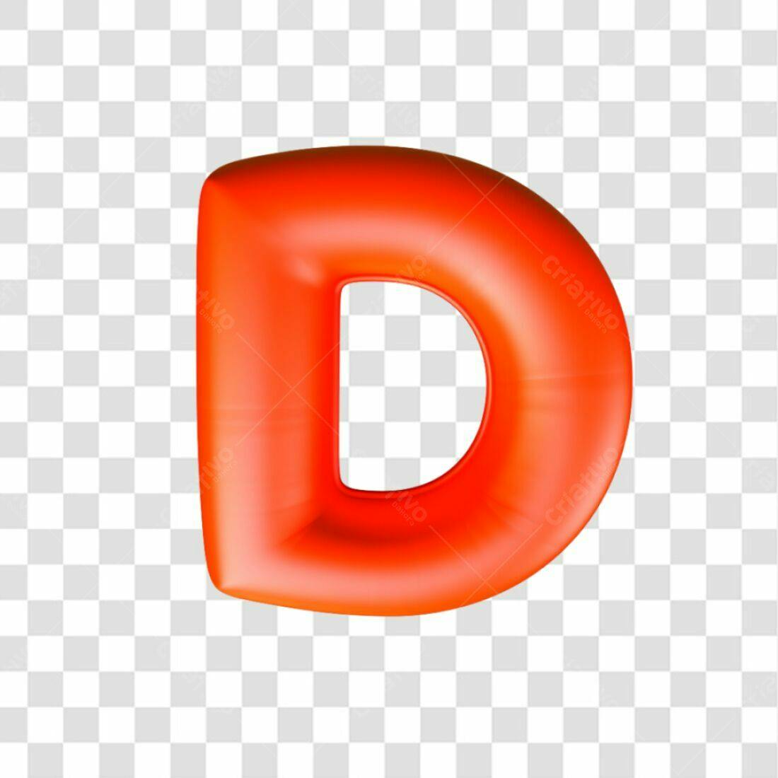 Icone Letra D Vermelha PNG com fundo transparente