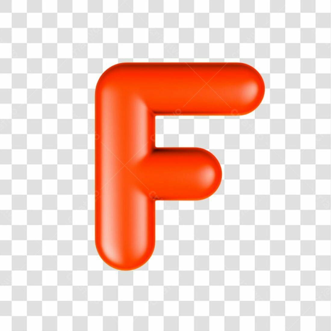 Icone Letra F Vermelha PNG com fundo transparente