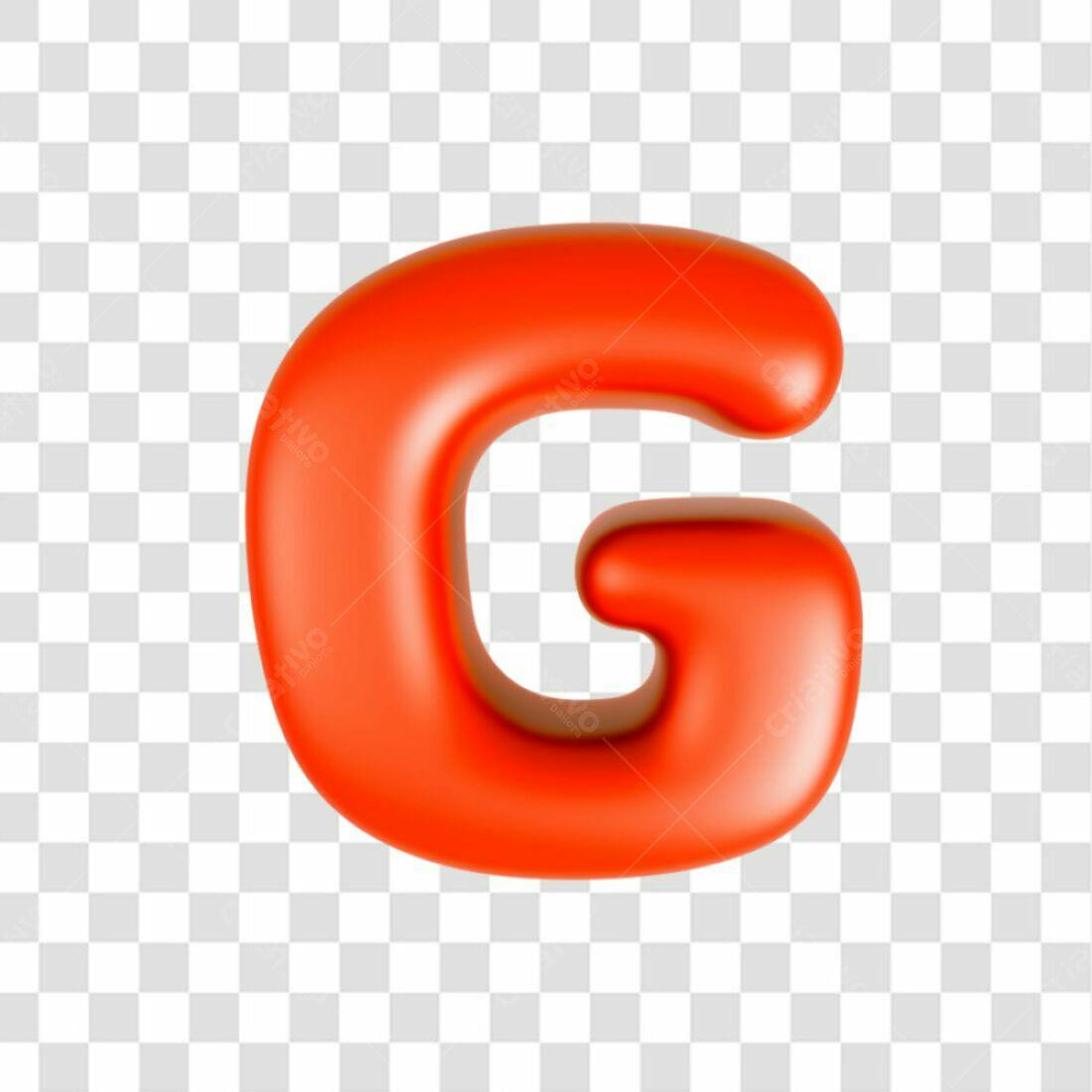 Icone Letra G Vermelha PNG com fundo transparente