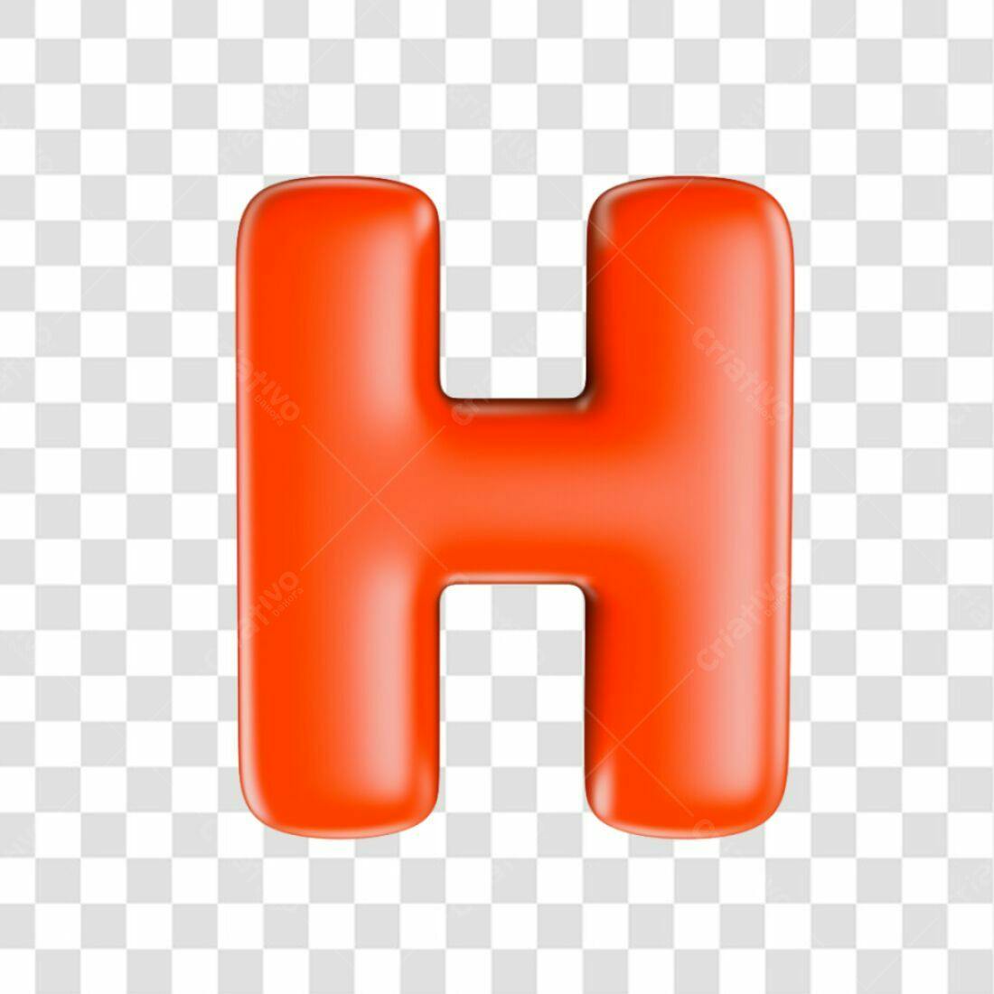 Icone Letra H Vermelha PNG com fundo transparente
