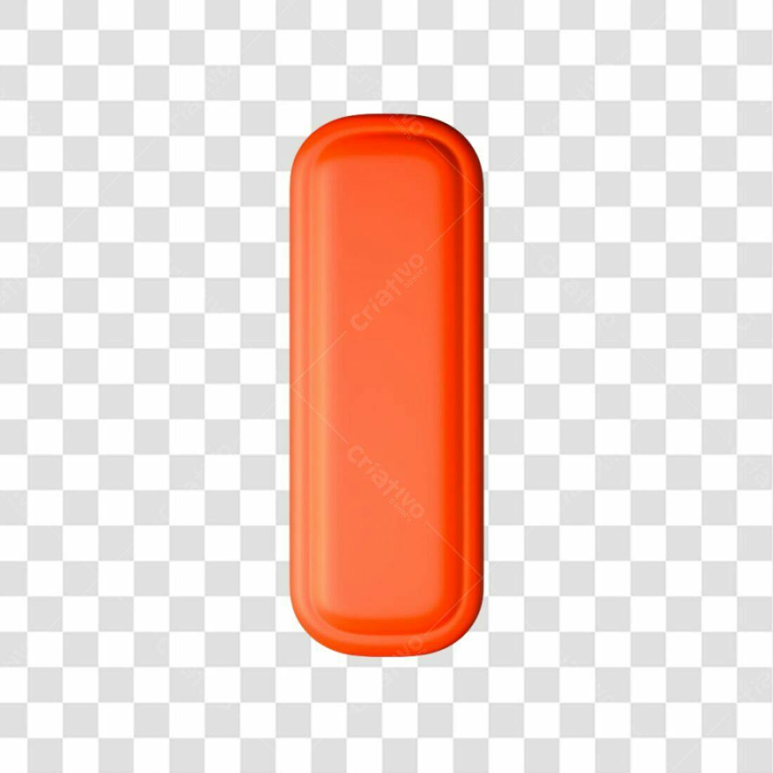 Icone Letra I Laranja PNG com fundo transparente
