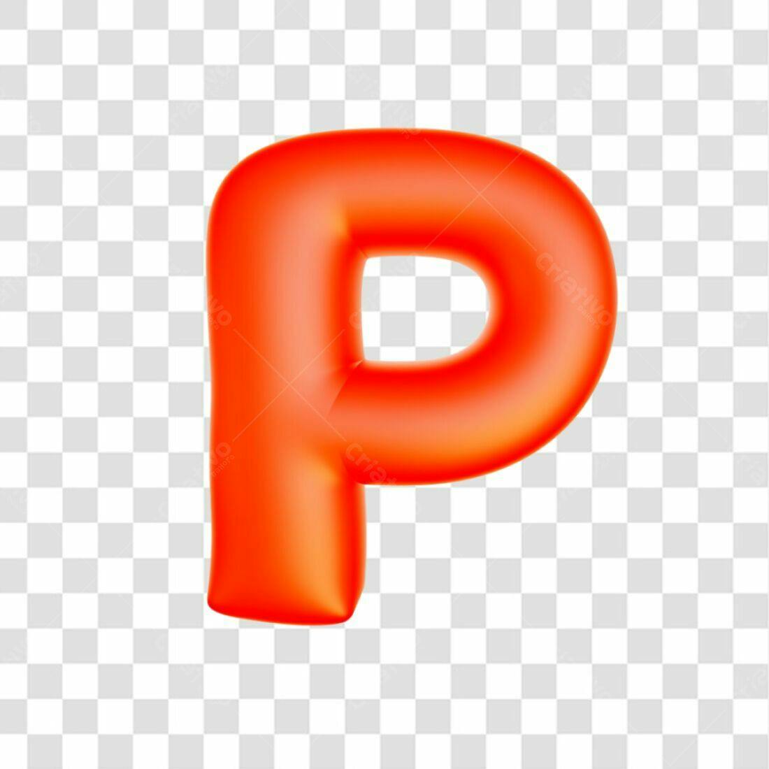 Icone Letra P Vermelha PNG com fundo transparente