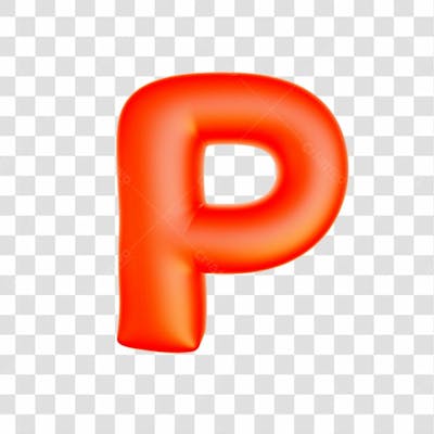 P Letra Do Alfabeto Bóia 3D