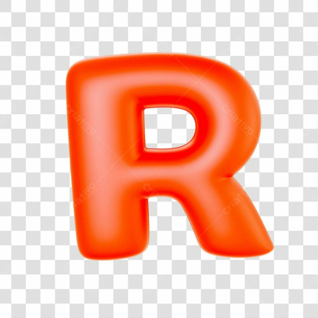 Icone Letra R Vermelha PNG com fundo transparente