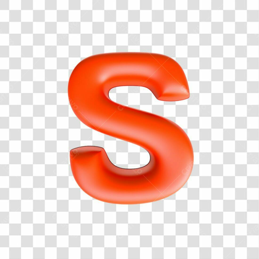 Icone Letra S Vermelha PNG com fundo transparente
