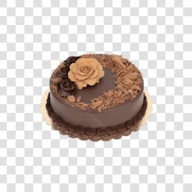 Bolo de chocolate delicioso perfeito para composição imagem sem fundo em png