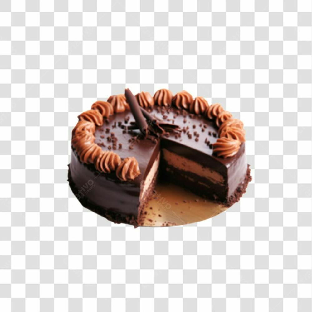 Bolo De Chocolate Delicioso Perfeito Para Composição Imagem Sem Fundo Em Png (38)