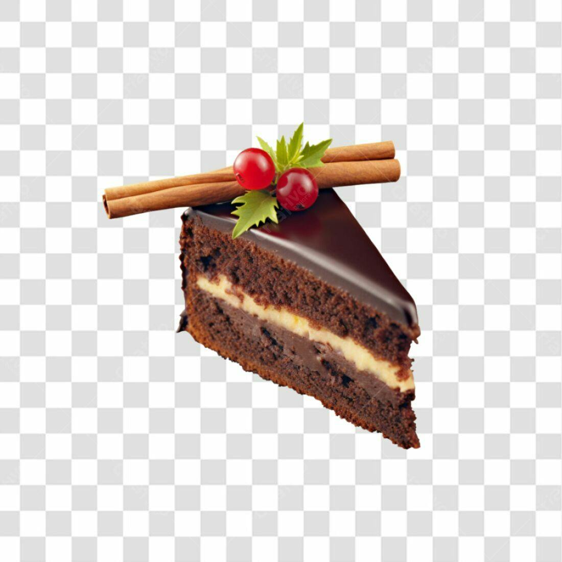 Icone Bolo de Chocolate Natal PNG com fundo transparente