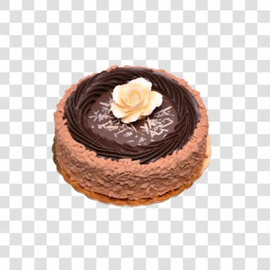 Bolo de chocolate delicioso perfeito para composição imagem sem fundo em png