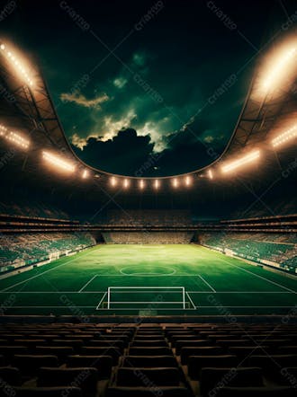 Imagem de fundo de um grande campo de futebol 7