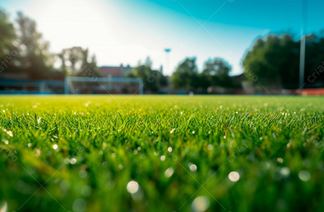 Gramado de Futebol Campo Verde Brilhante