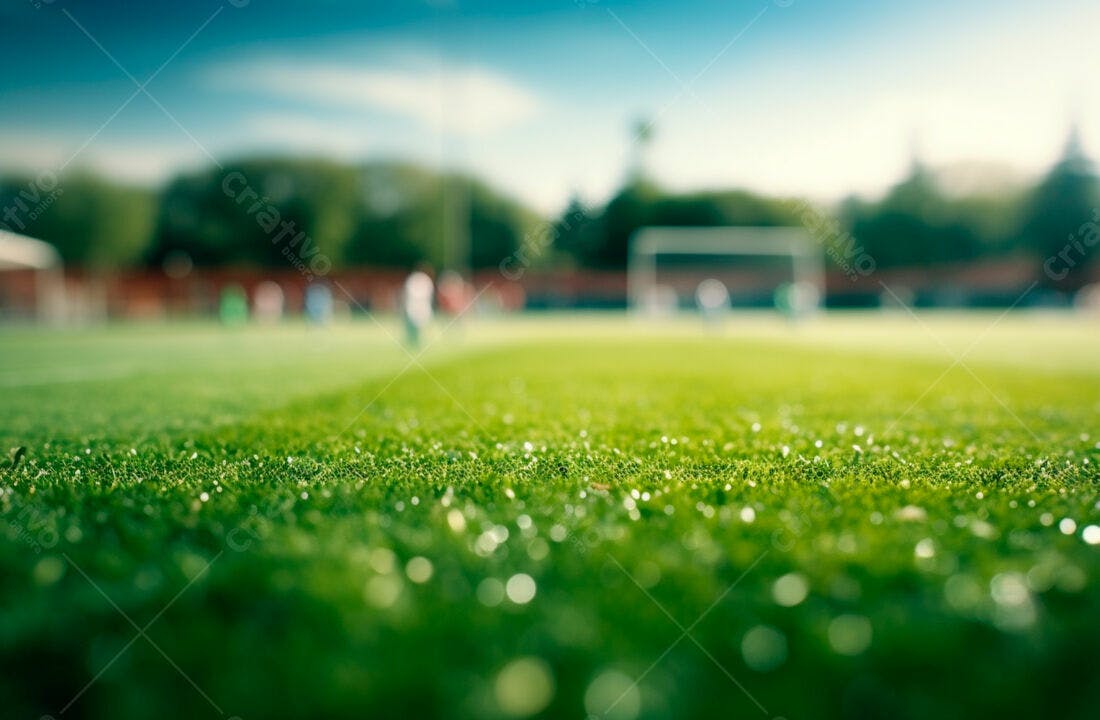 Gramado de futebol verde vibrante
