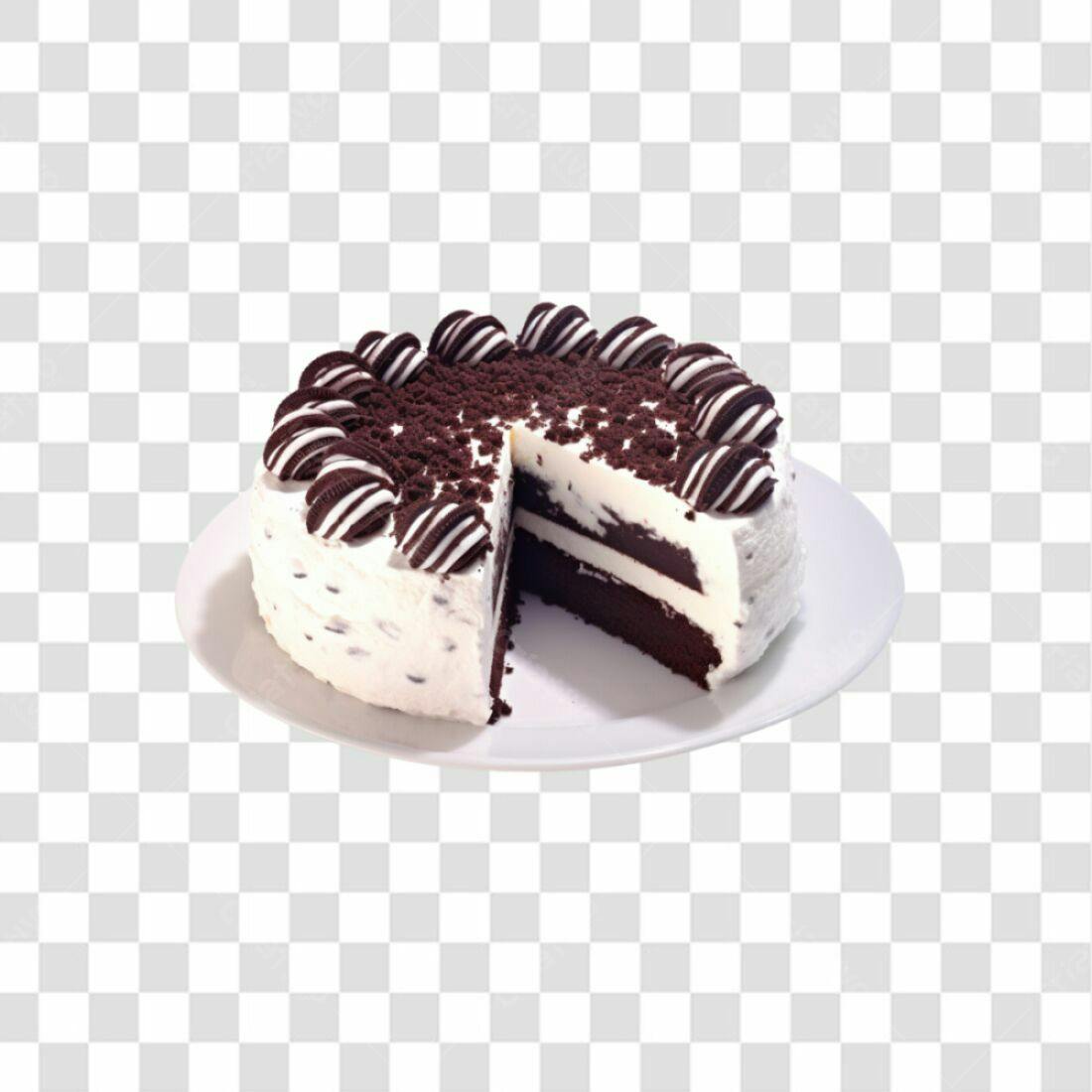 Imagem Bolo de Chocolate e Creme PNG com fundo transparente