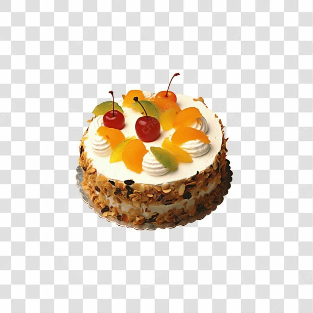 Imagem Bolo Aniversário Frutas PNG com fundo transparente