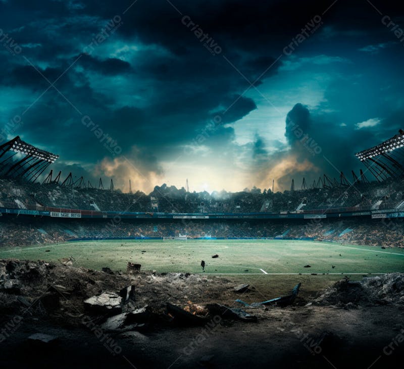 Imagem de fundo de um grande campo de futebol 98