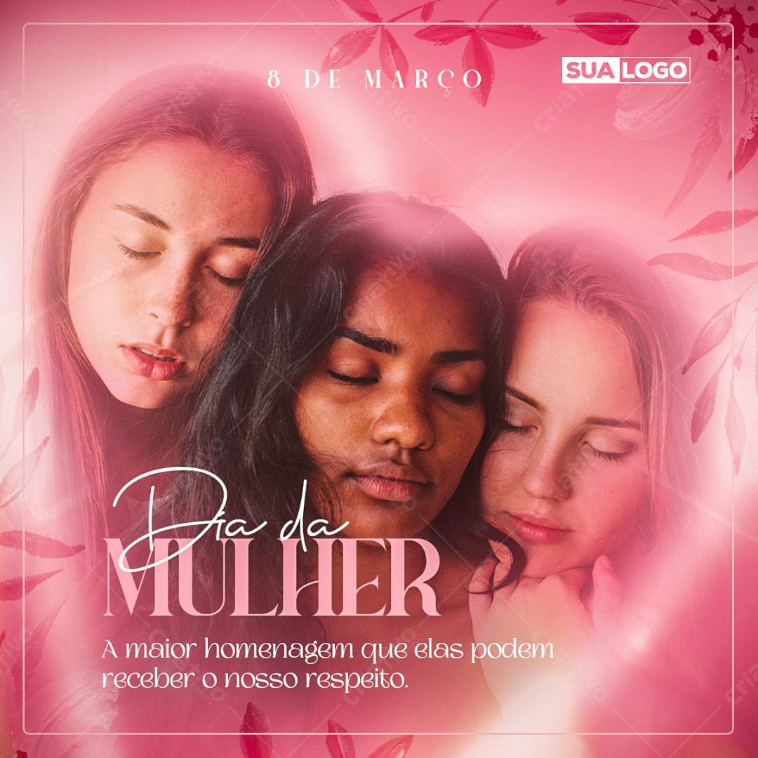 Postagem Dia Internacional da Mulher PSD Editável