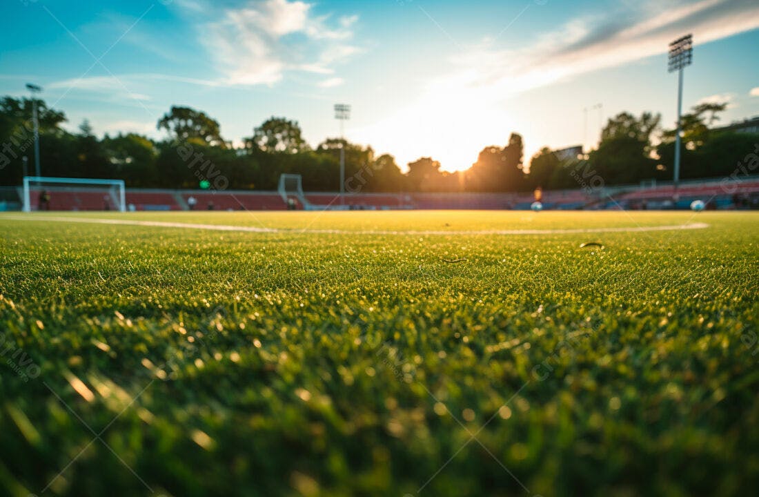 Campo de Futebol ao Entardecer