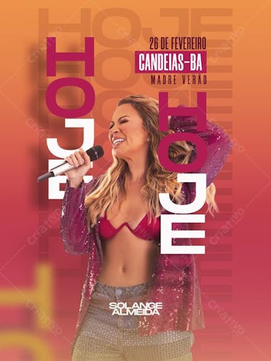 Flyer hoje candeias ba solange almeida