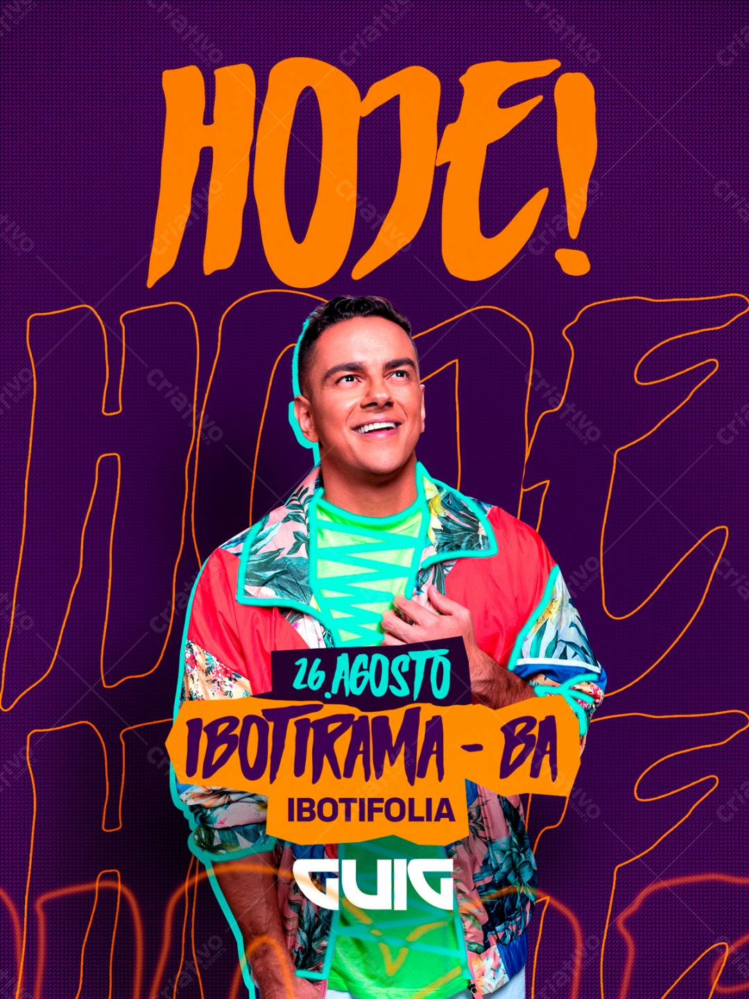 Flyer para Show Guig em Ibotirama PSD Editável