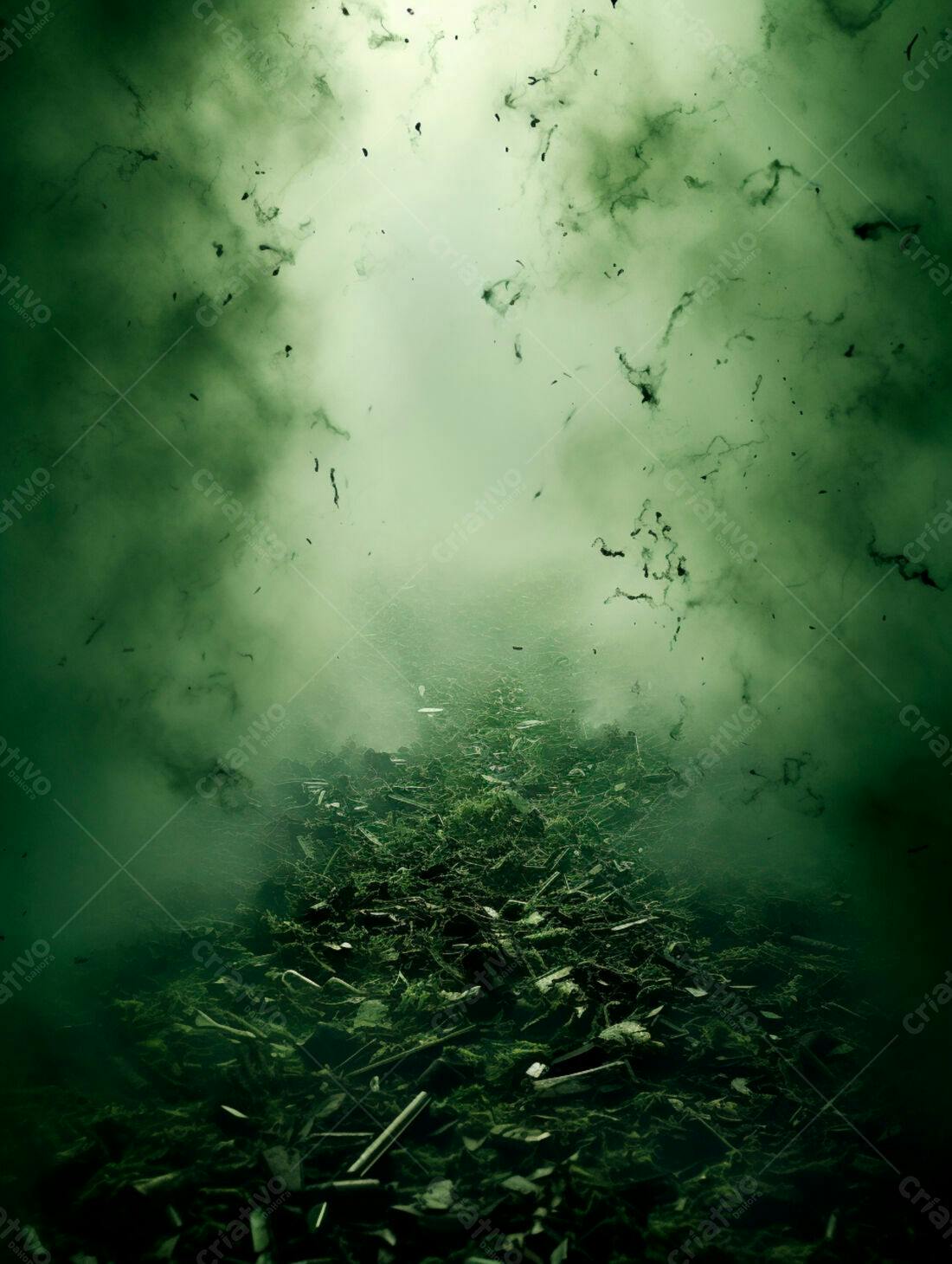 Paisagem Sombria Verde Escura