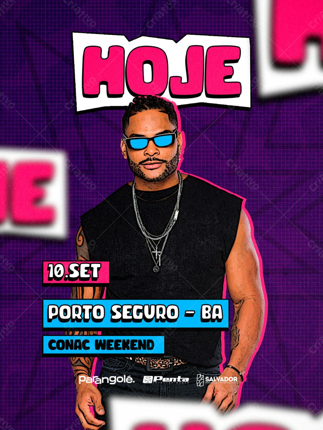 Flyer para Evento Conac Weekend em Porto Seguro PSD Editável
