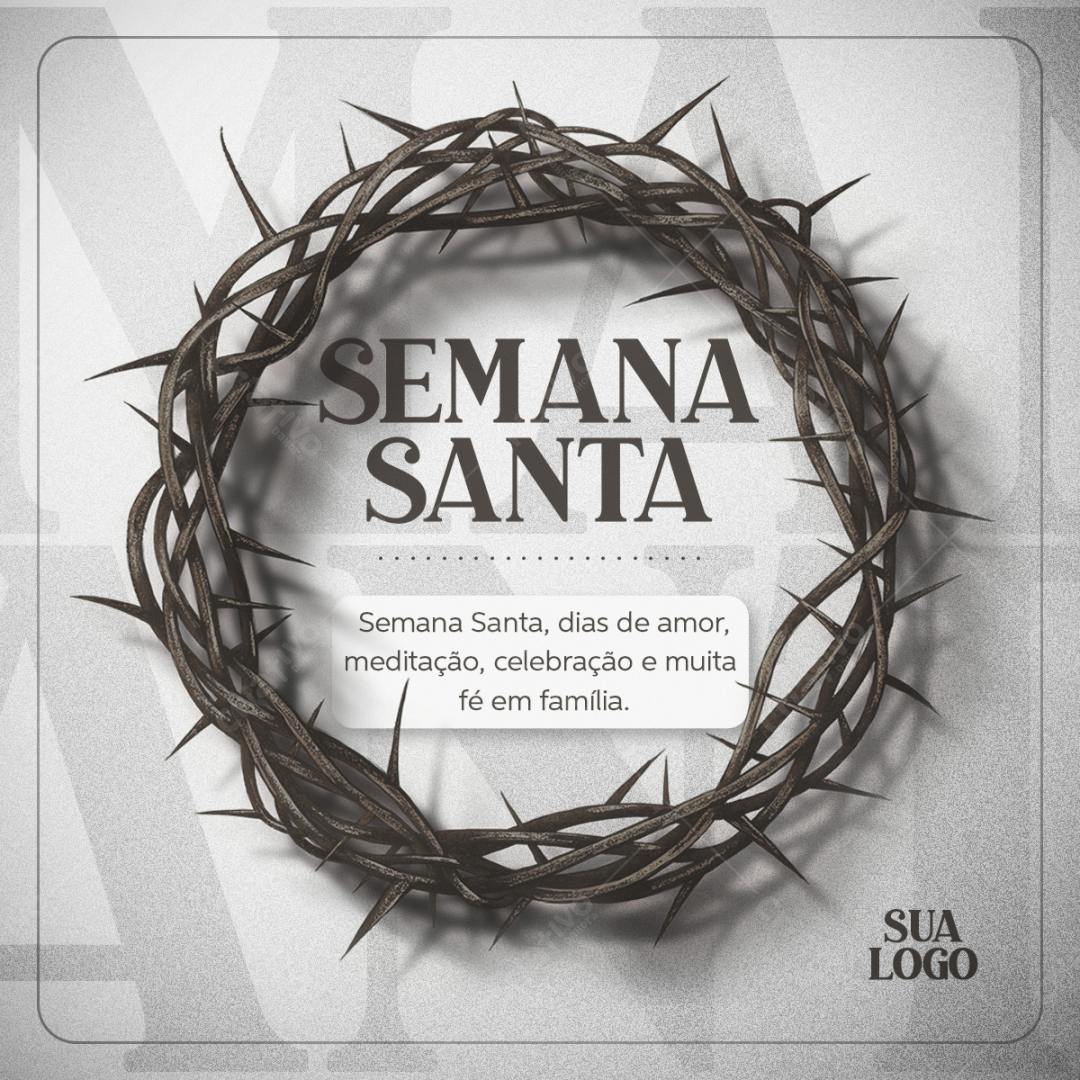 Post para Semana Santa PSD Editável
