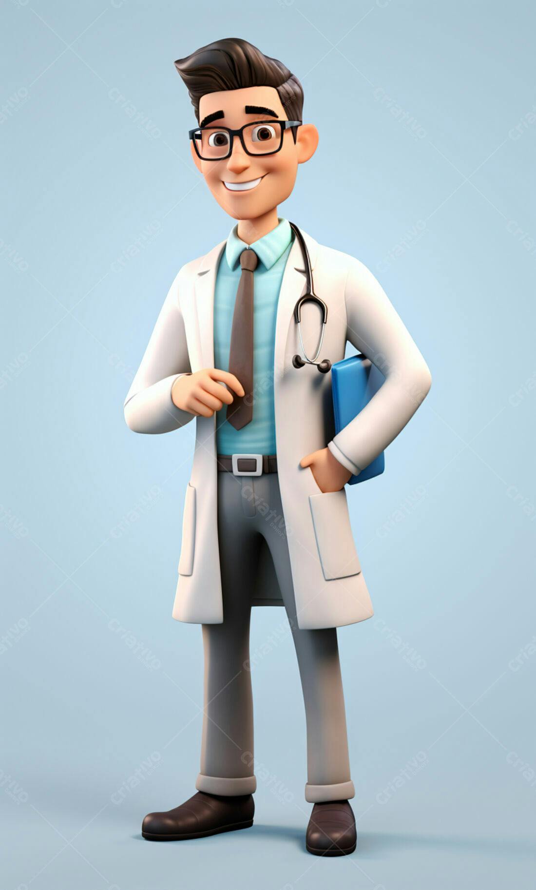 Médico animado sorrindo com estetoscópio
