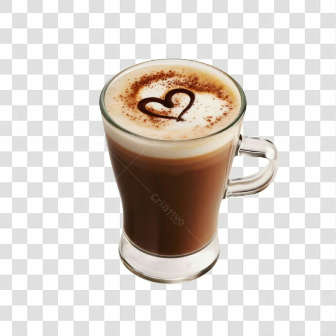 Icone Café com desenho de coração PNG com fundo transparente