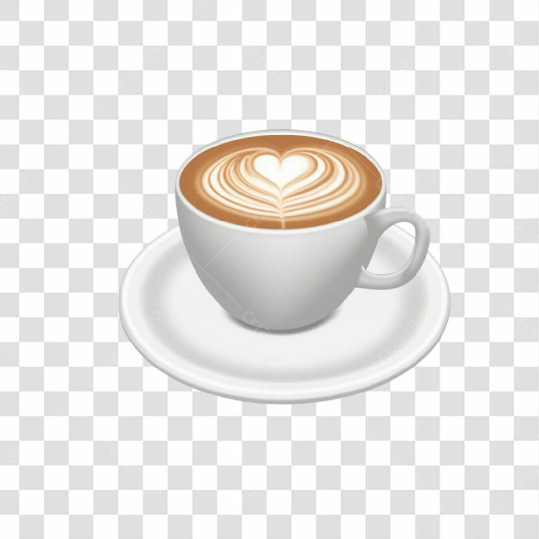 Icone Café com Arte na Espuma PNG com fundo transparente