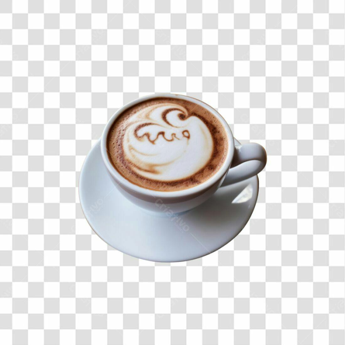 Icone Café com Arte na Espuma PNG com fundo transparente