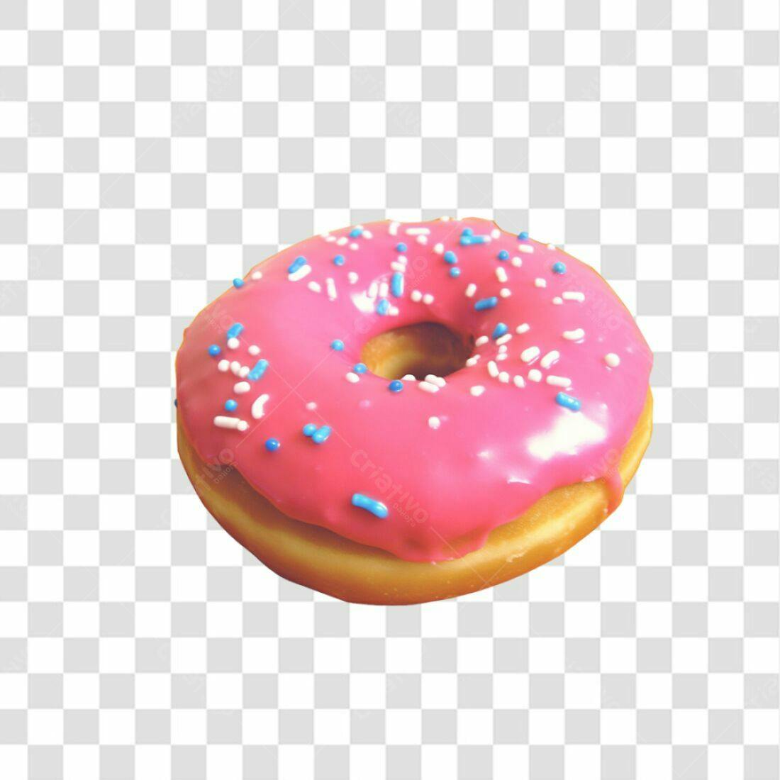Icone Donut Rosa PNG com fundo transparente