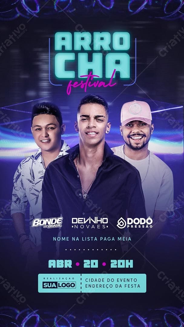 Flyer Arrocha Festival PSD Editável