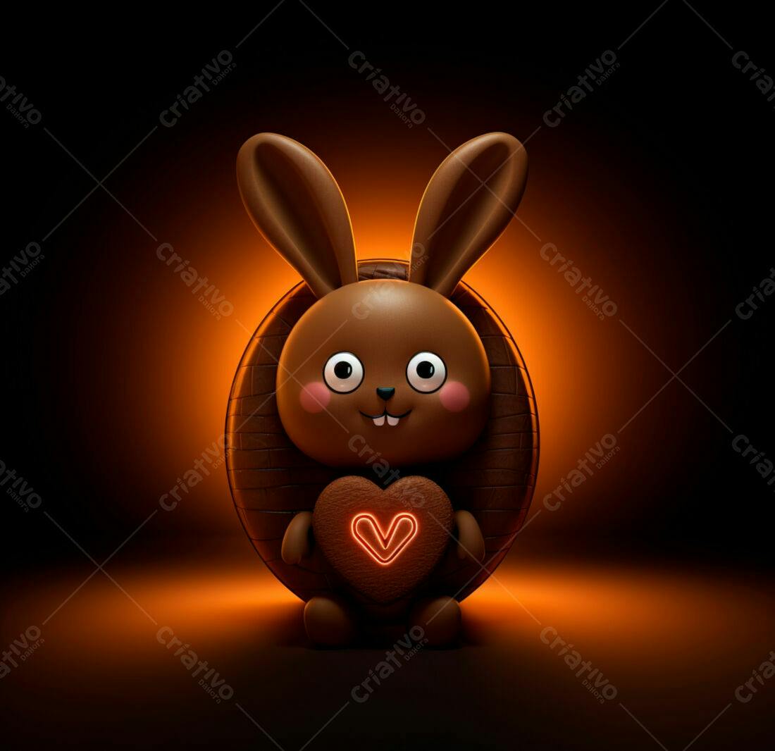 Coelhinho de chocolate com coração