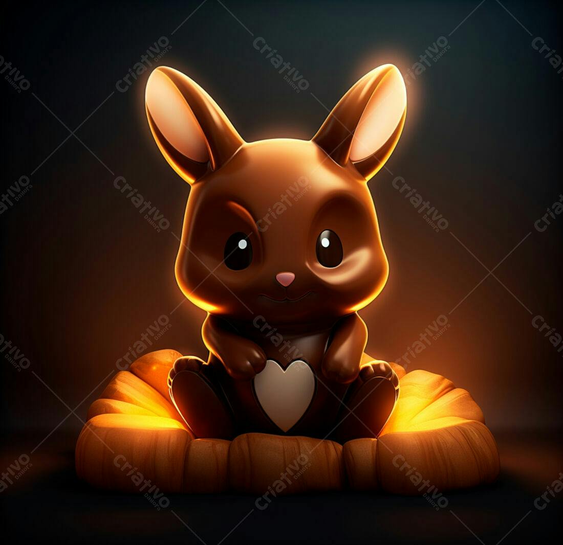 Coelhinho de chocolate em abóbora