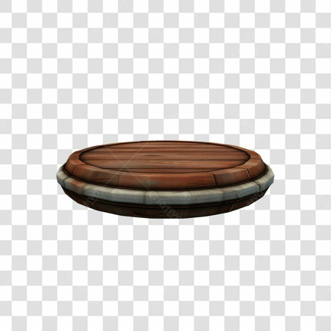 Plataforma de Madeira PNG com fundo transparente