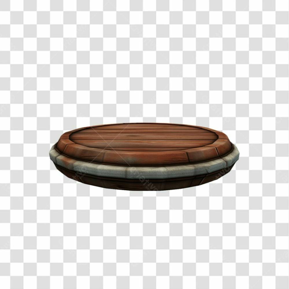 Podium De Madeira 3D  Background Transparente Png (1)