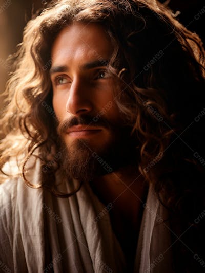 Jesus Cristo Em Um Cenário Histórico, Com Manto Tradicional, Cercado Por Arquitetura Antiga 15