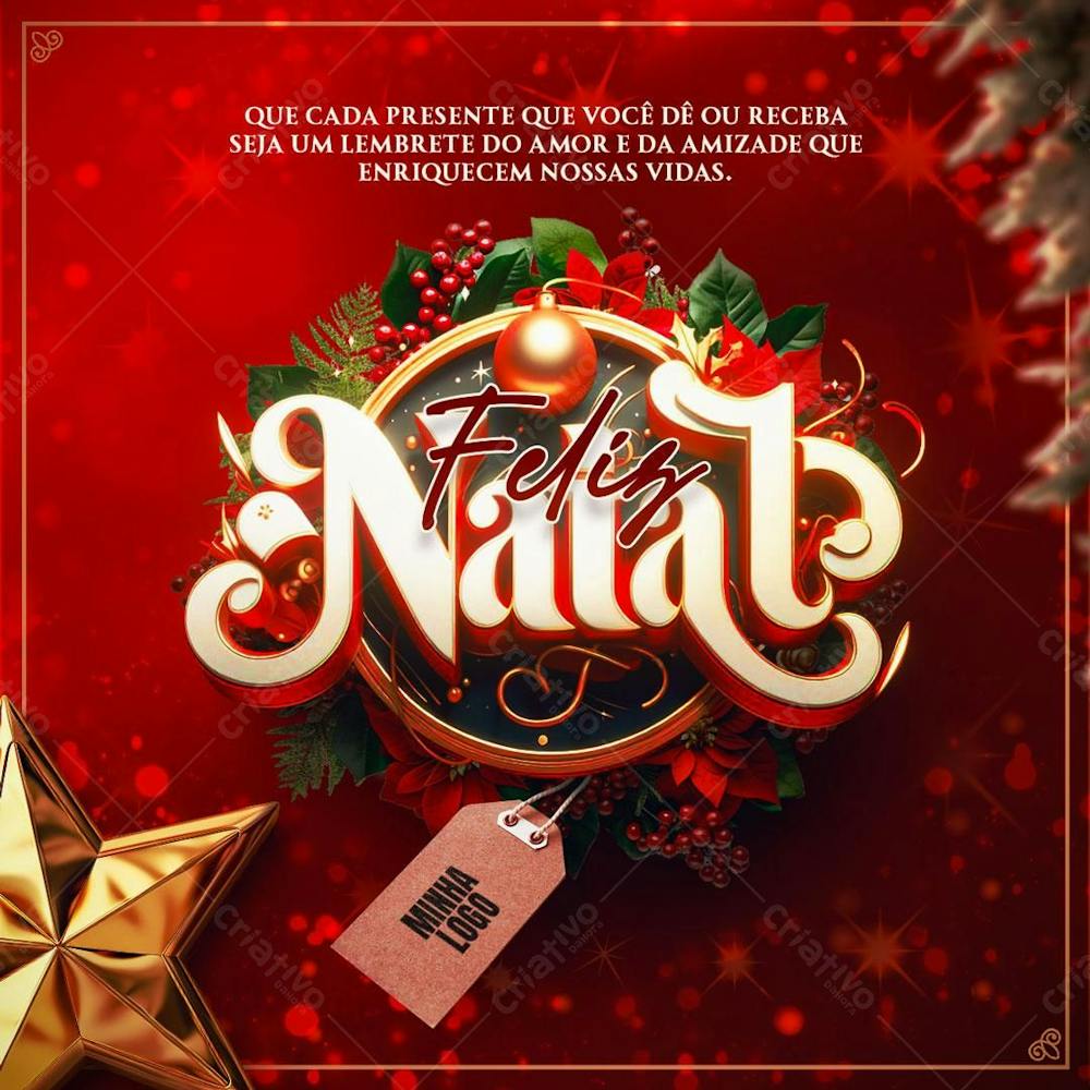 Feed Feliz Natal Lembrete Do Amor Social Media