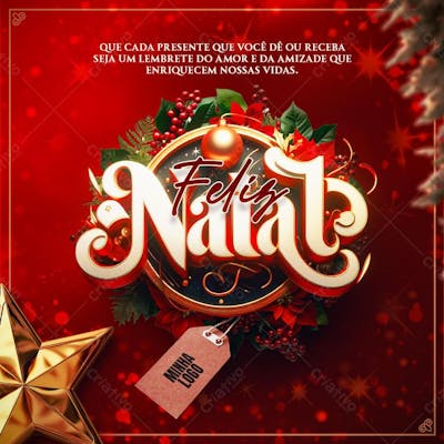 Feed Feliz Natal Lembrete Do Amor Social Media