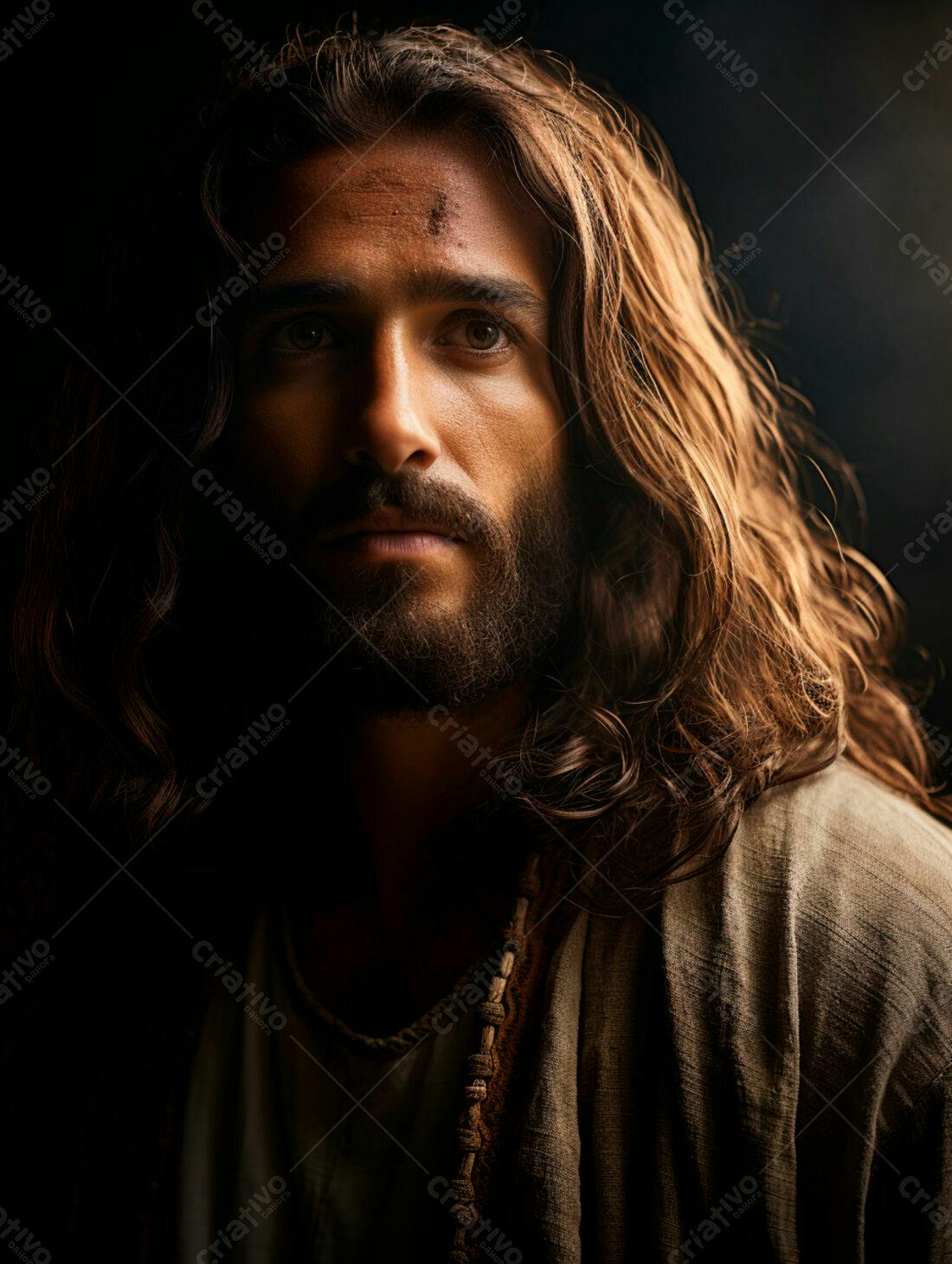 Jesus Cristo retrato tons escuros