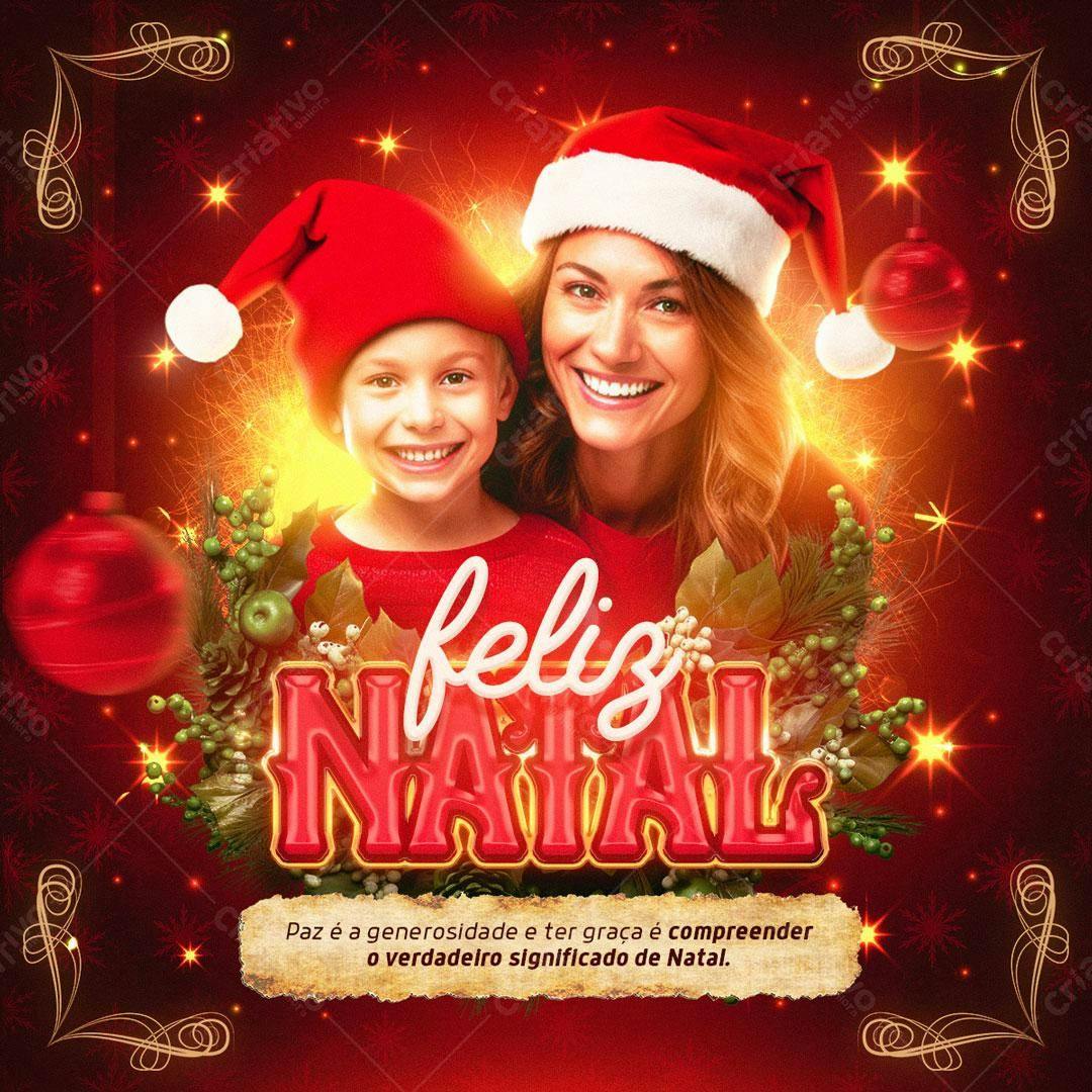 Postagem Natalina Família PSD Editável