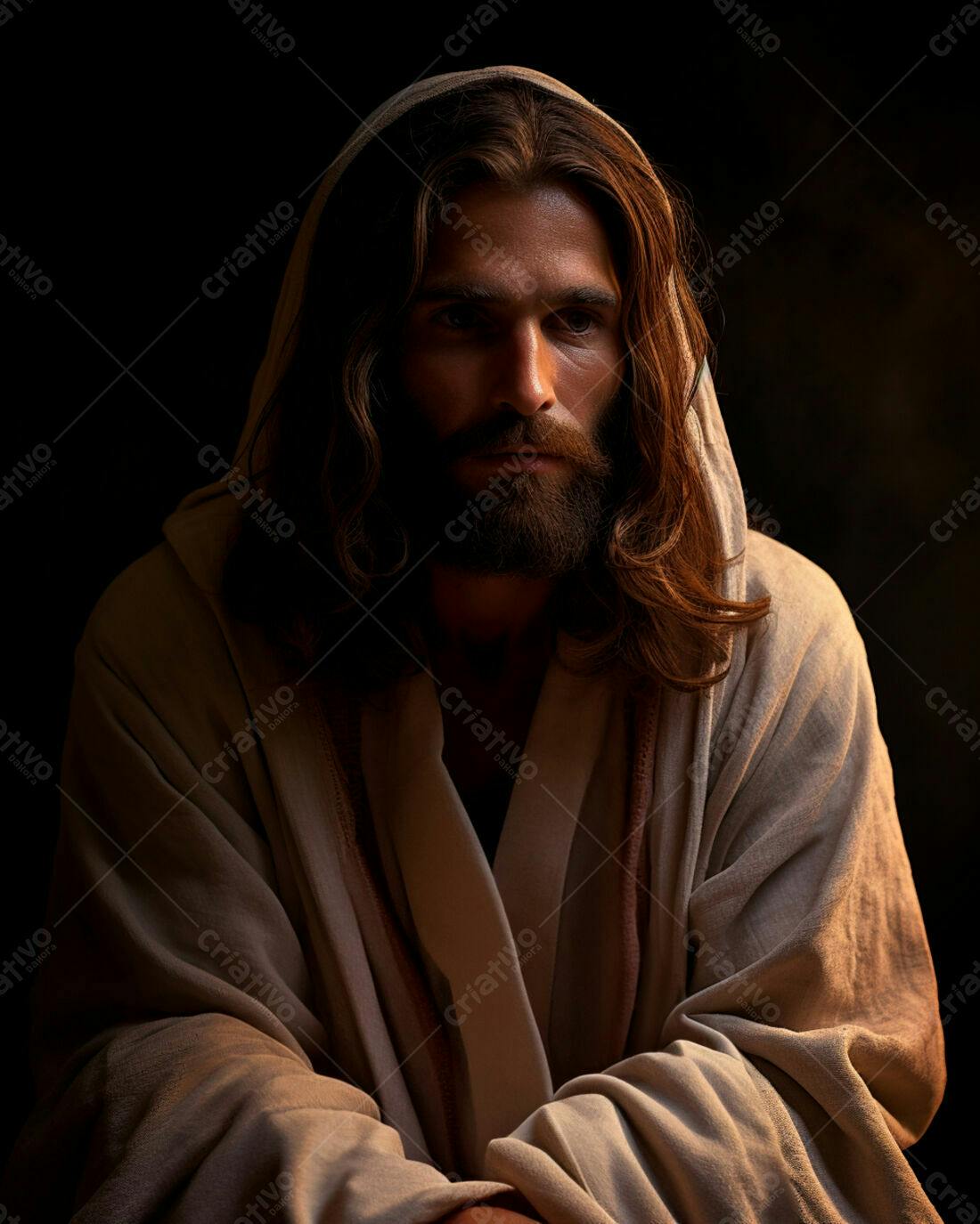 Jesus Cristo retrato tons terrosos