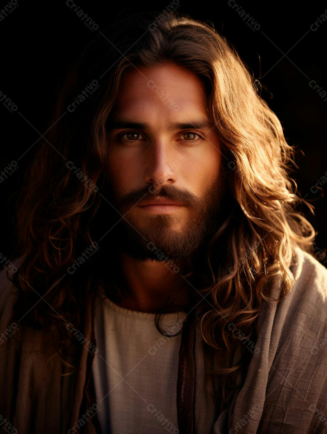 Jesus Cristo retrato tons terrosos