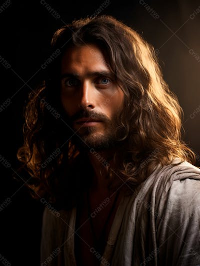 Jesus Cristo Em Um Cenário Histórico, Com Manto Tradicional, Cercado Por Arquitetura Antiga 69