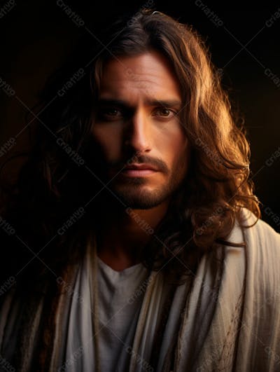 Jesus Cristo Em Um Cenário Histórico, Com Manto Tradicional, Cercado Por Arquitetura Antiga 70